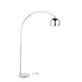 Lighting Business Alfred Arched Marble Stone & Metal Floor Lamp, Chrome LI3649195